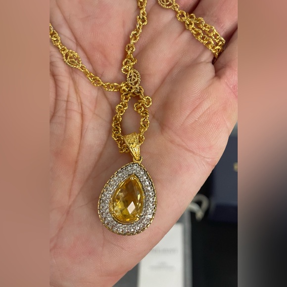 DeLatori by ALOR Citrine Necklace with Box - Picture 7 of 15